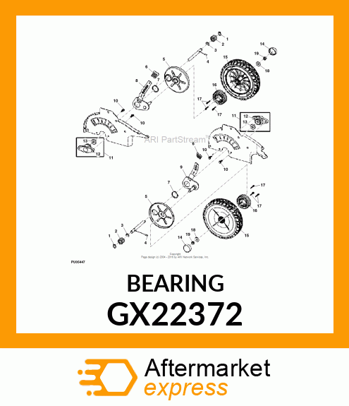 BEARING, BALL, AXLE GX22372