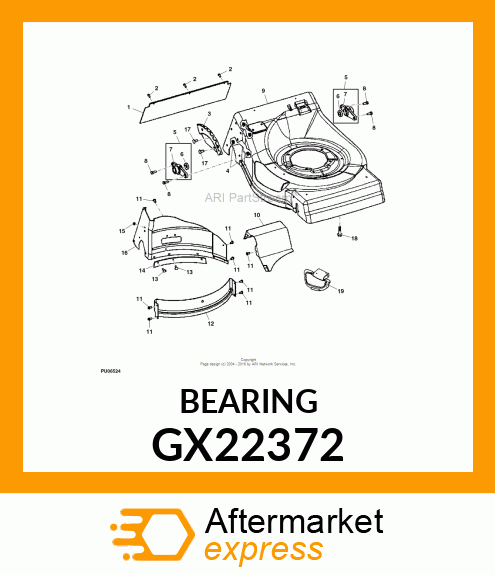 BEARING, BALL, AXLE GX22372