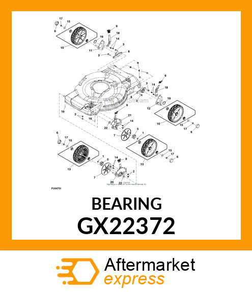 BEARING, BALL, AXLE GX22372