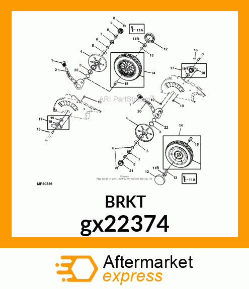 AXLE ASSEMBLY, RIGHT REAR gx22374