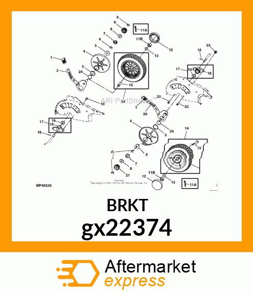 AXLE ASSEMBLY, RIGHT REAR gx22374