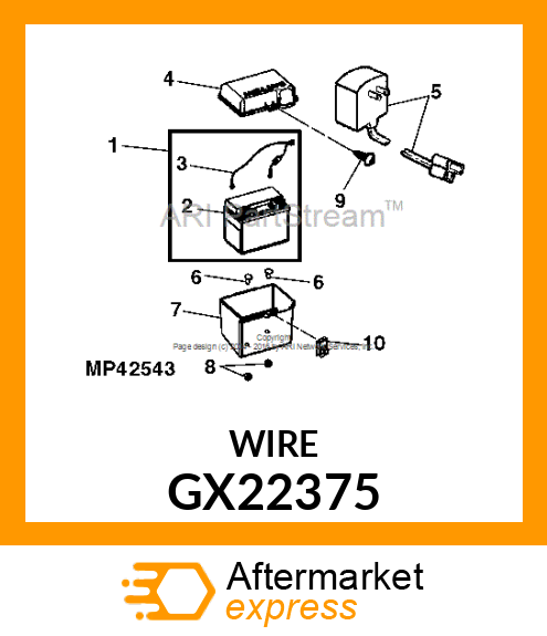 HARNESS, WIRING BATTERY GX22375