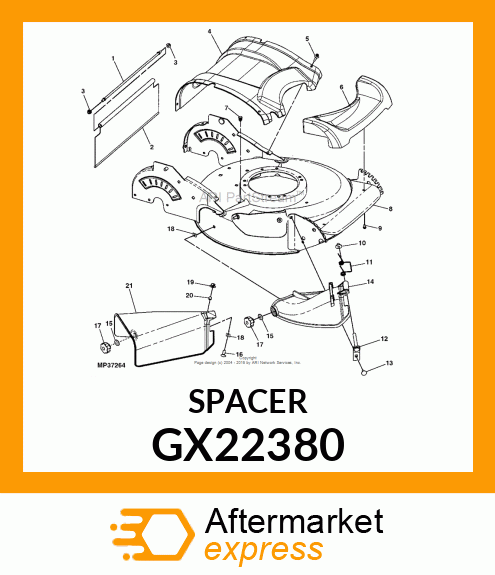 SPACER, .316 X .375 X .300/.310 GX22380