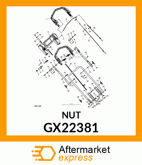 NUT, 5/16 GX22381