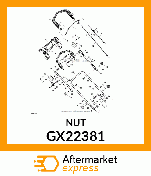 NUT, 5/16 GX22381