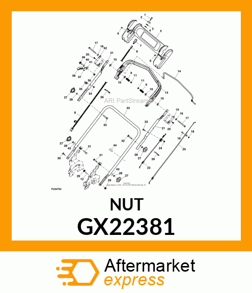 NUT, 5/16 GX22381