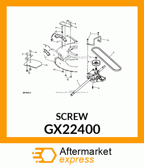 SCREW, 7MM X 1 X .55 AB POINT GX22400