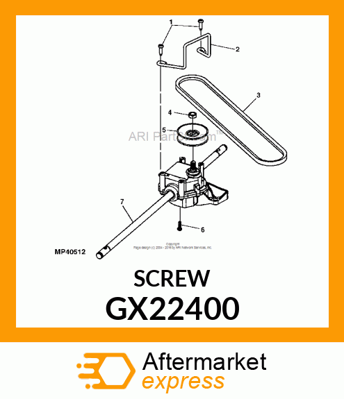 SCREW, 7MM X 1 X .55 AB POINT GX22400