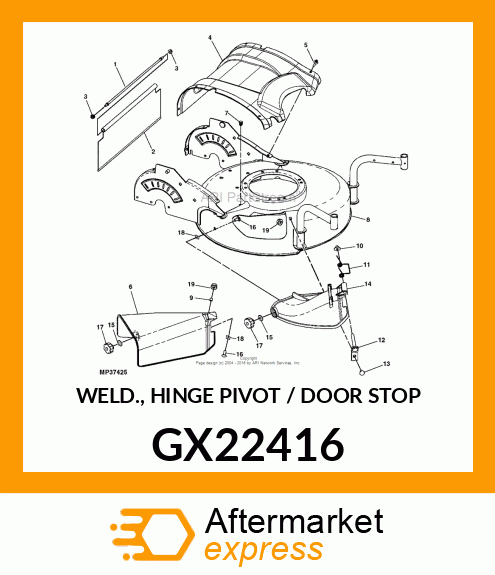 WELD., HINGE PIVOT / DOOR STOP GX22416