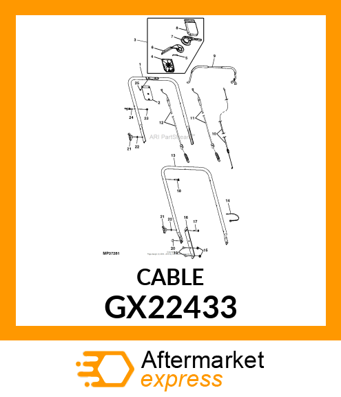 CABLE, ZONE CONTROL GX22433