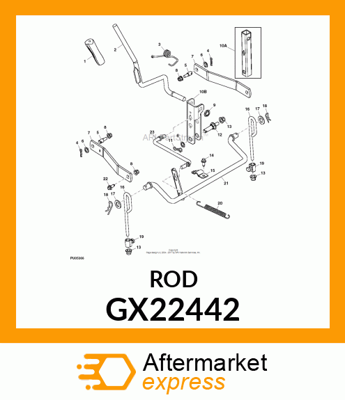 HANDLE, DECK LIFT GX22442