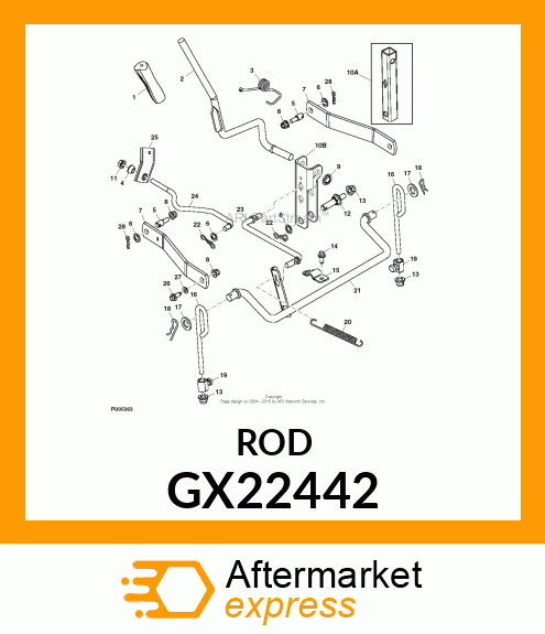 HANDLE, DECK LIFT GX22442