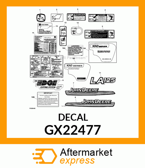 LABEL WARNING/DAN(TUNNEL)EN W/SP/FR GX22477