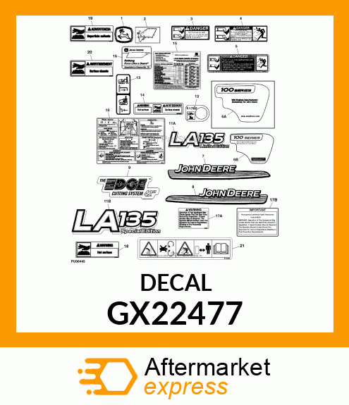 LABEL WARNING/DAN(TUNNEL)EN W/SP/FR GX22477