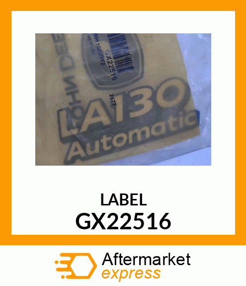 LABEL, HOOD MODEL 2148 TWIN, HYDRO GX22516