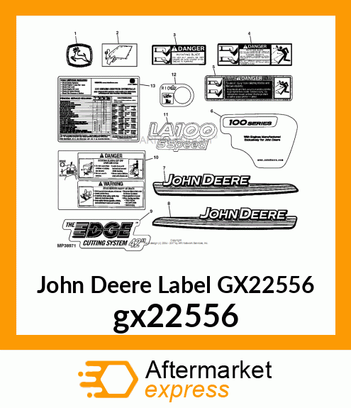 LABEL, JD SERVICE 2007 gx22556