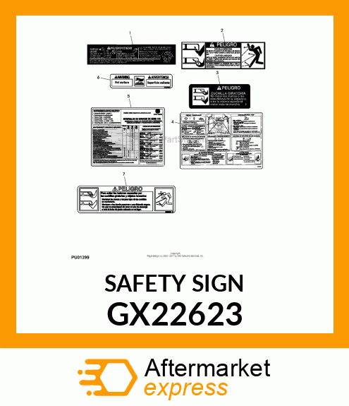 SAFETY SIGN GX22623
