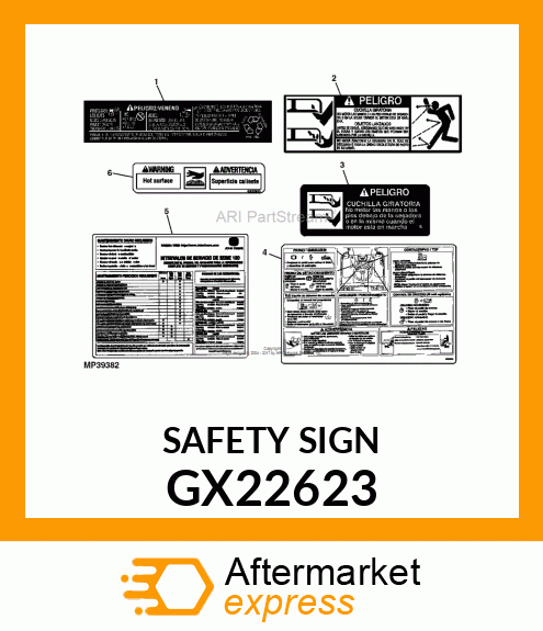 SAFETY SIGN GX22623