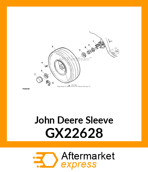 SPACER, AXLE (GEAR) GX22628