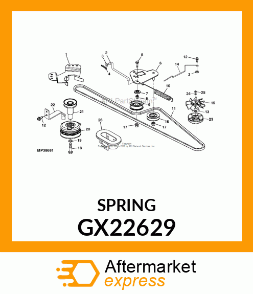SPRING, TRACTION DRIVE GX22629