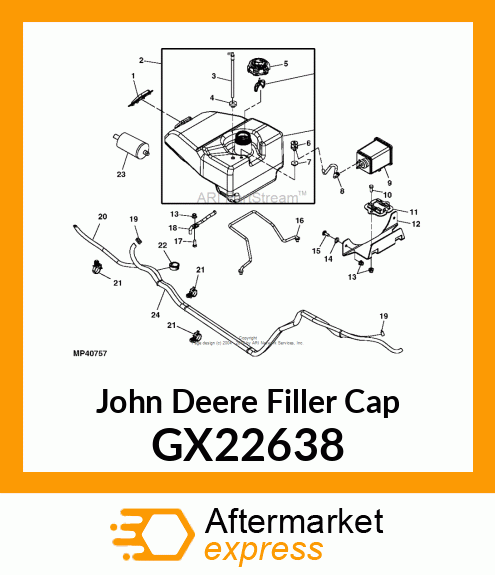 FILLER CAP, CLICKING WITH TETHER GX22638