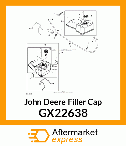 FILLER CAP, CLICKING WITH TETHER GX22638
