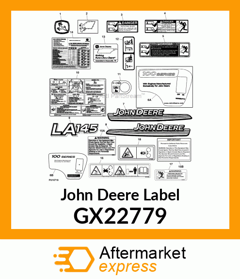 LABEL, JD SERVICE 2008 GX22779