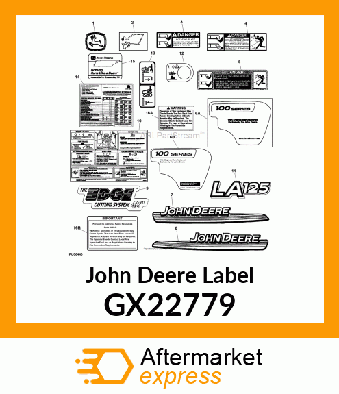 LABEL, JD SERVICE 2008 GX22779