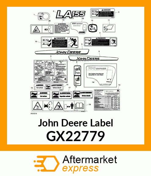 LABEL, JD SERVICE 2008 GX22779