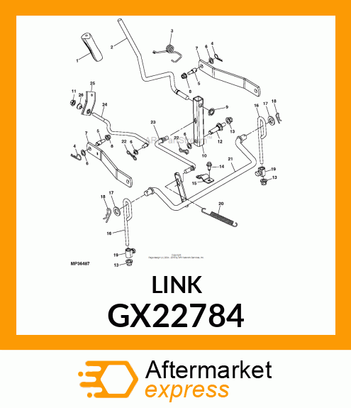 LINK, CONNECTING PLATED GX22784