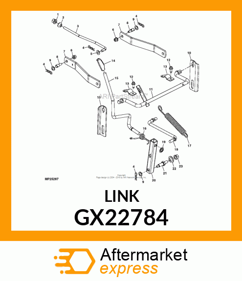 LINK, CONNECTING PLATED GX22784