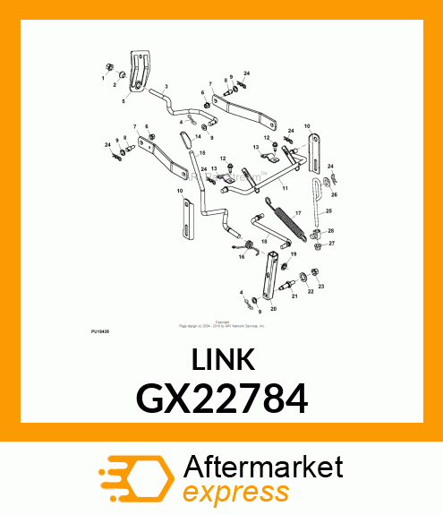 LINK, CONNECTING PLATED GX22784