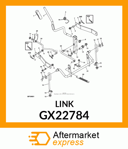 LINK, CONNECTING PLATED GX22784