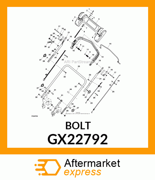 HANDLE LOCK BRACKET PIVOT BOLT GX22792