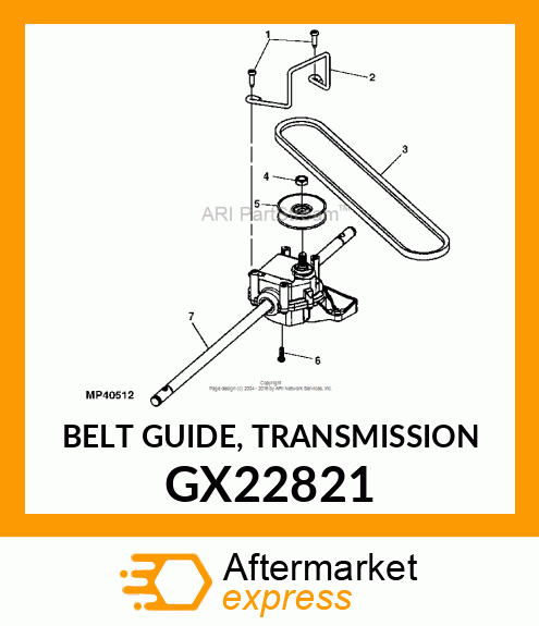 BELT GUIDE, TRANSMISSION GX22821