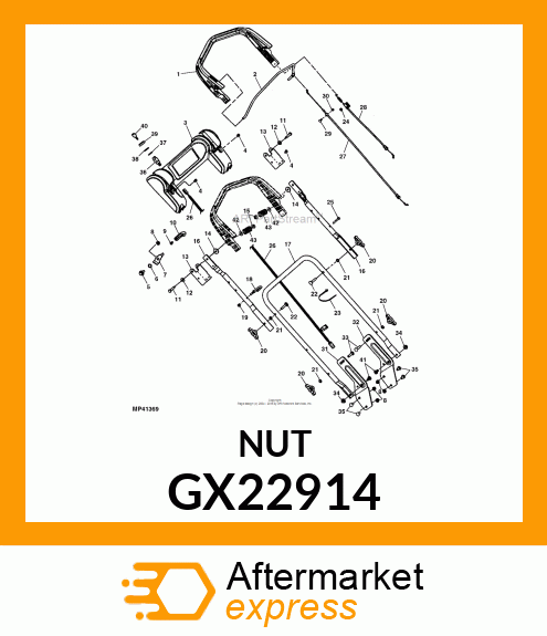 NUT,HEX FLANGE,1/4 GX22914