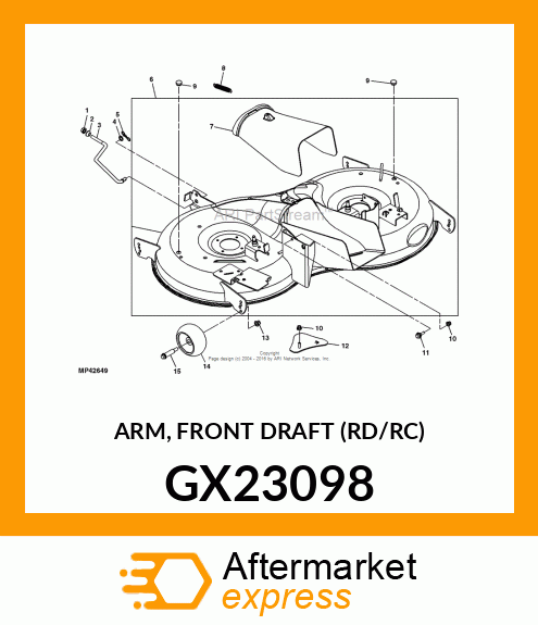 ARM, FRONT DRAFT (RD/RC) GX23098