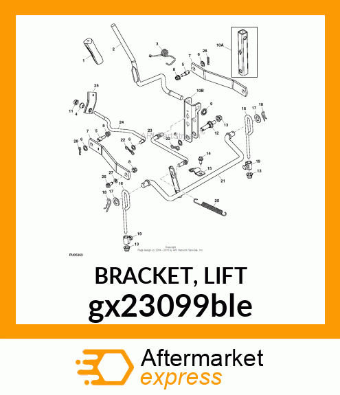 BRACKET, LIFT gx23099ble