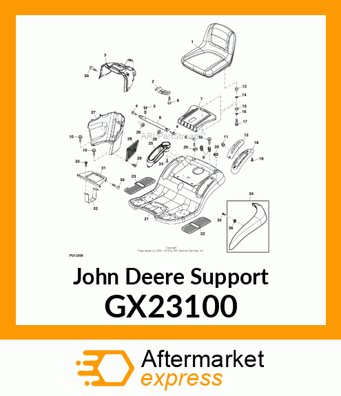 SUPPORT, BATTERY (PAINTED) GX23100