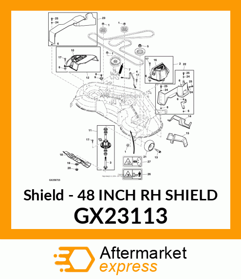 Shield - 48 INCH RH SHIELD GX23113