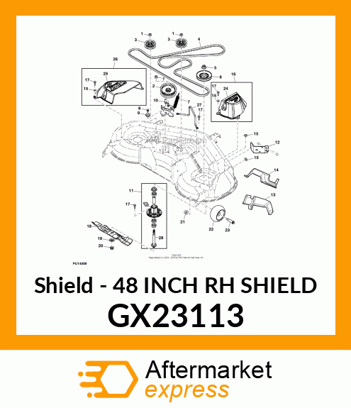 Shield - 48 INCH RH SHIELD GX23113