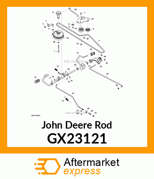 ROD, CLUTCH ROD GX23121