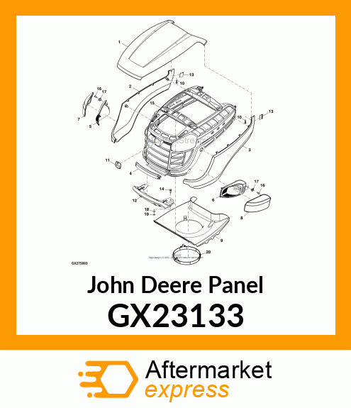 PANEL, RH HOOD GX23133