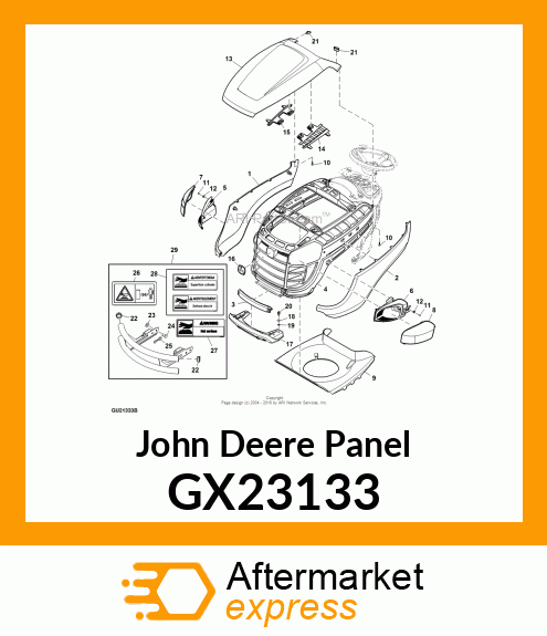 PANEL, RH HOOD GX23133