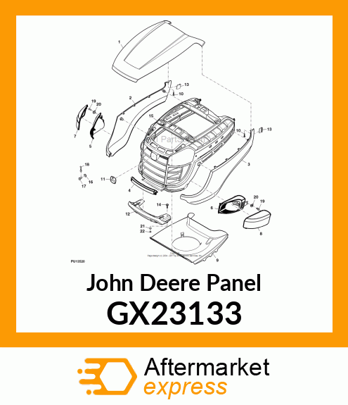 PANEL, RH HOOD GX23133