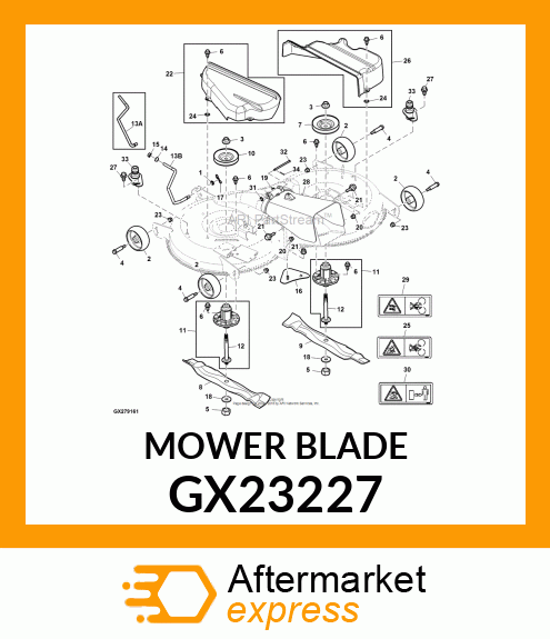 MOWER BLADE GX23227