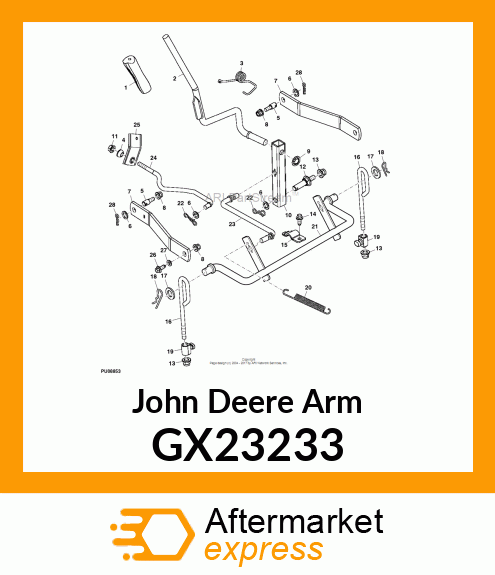 ARM, DECK SUSPENSION GX23233