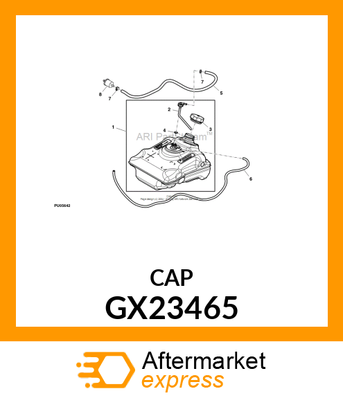 FILLER CAP, CAP; FUEL GX23465