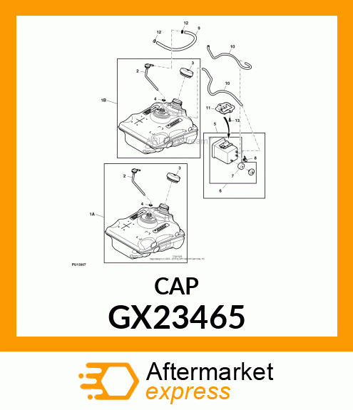 FILLER CAP, CAP; FUEL GX23465