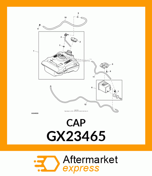 FILLER CAP, CAP; FUEL GX23465